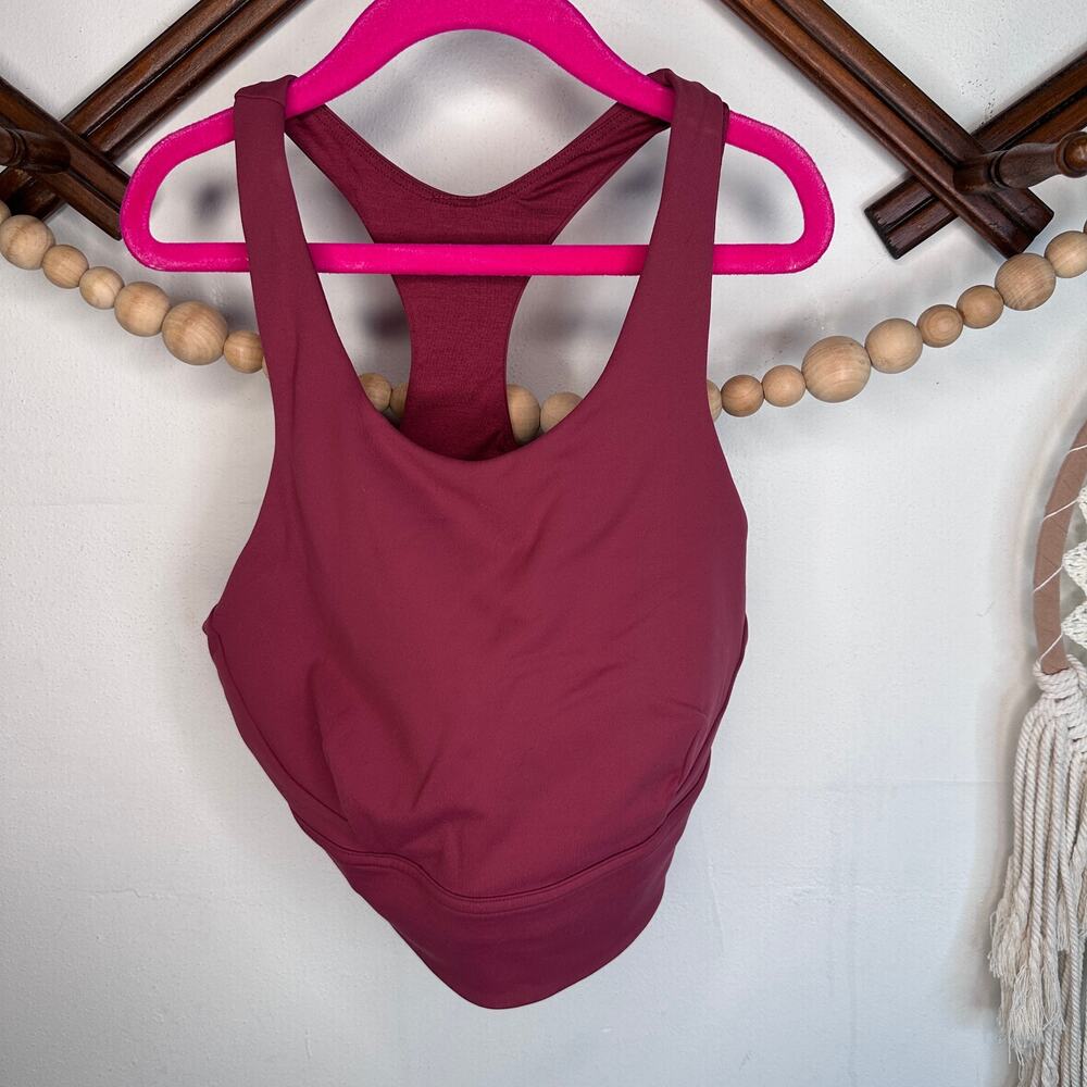 Lululemon Wunder Under Red Merlot Longline Sports Bra